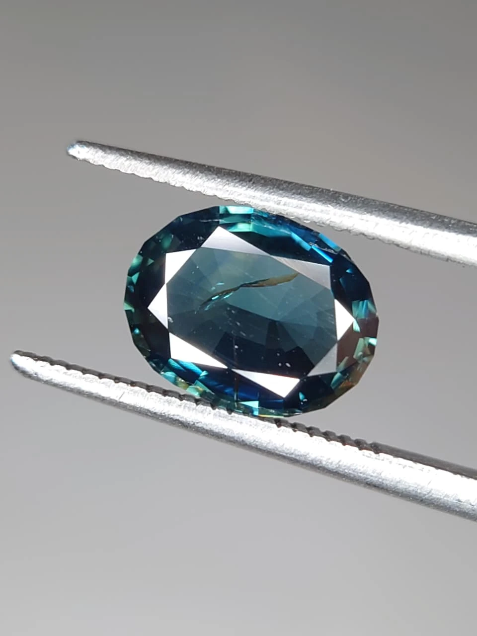 2.2ct Natural Oval Cut Teal Sapphire from Nigeria — view 7